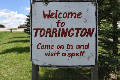 Torrington Alberta town sign.