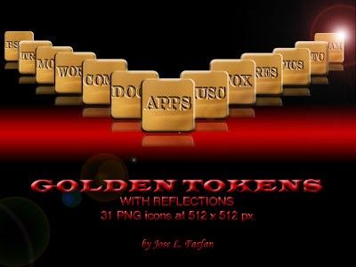 Golden Tokens iconos rocketdock objectdock pepua personalizacion