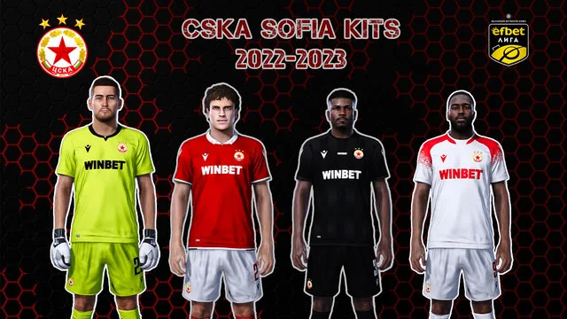 PFC CSKA-Sofia 2022-2023 Kits For eFootball PES 2021