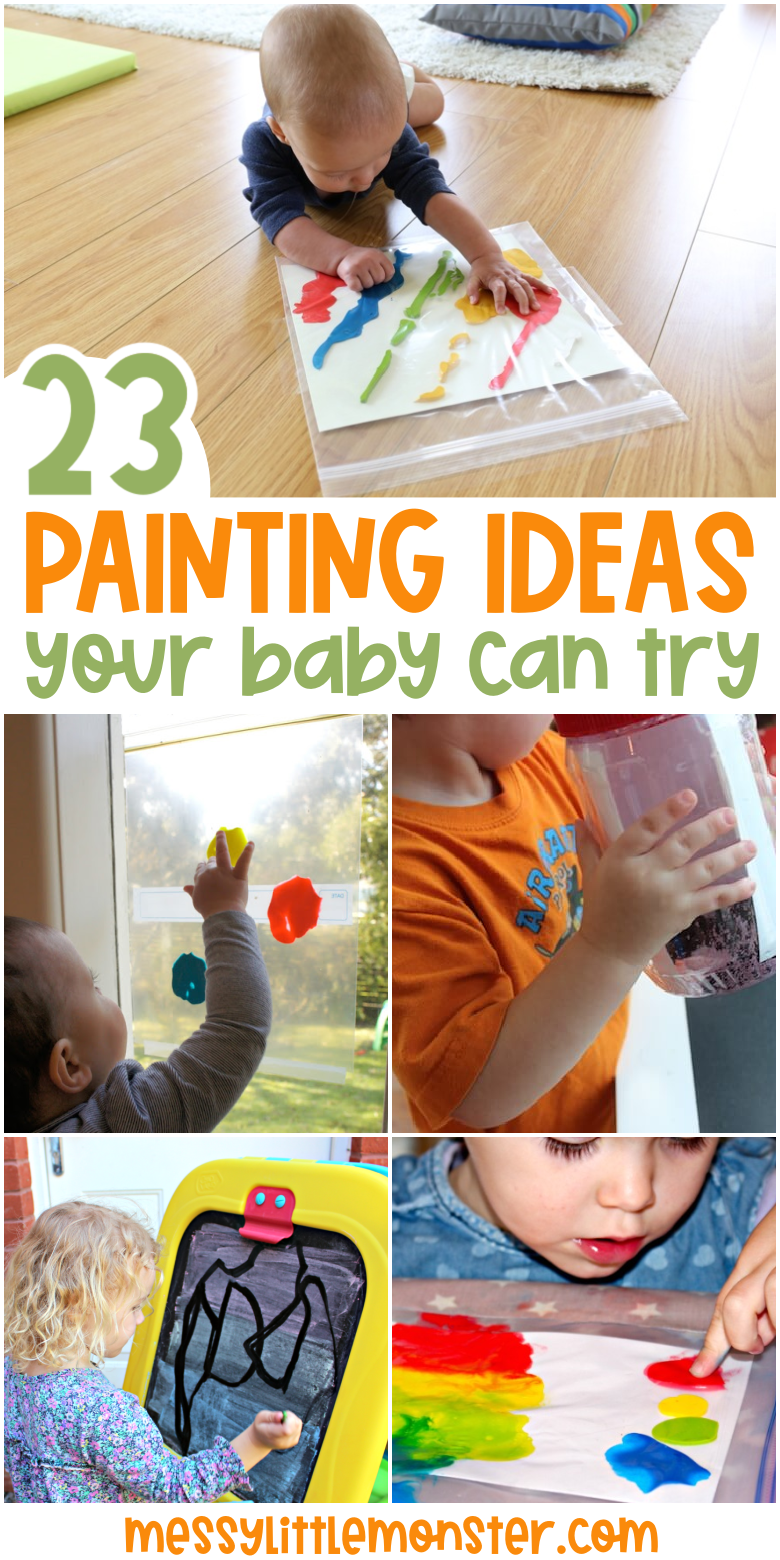 Painting ideas for baby - baby painting ideas and baby paint recipes