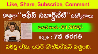 Office subordinate jobs 2023 telugu