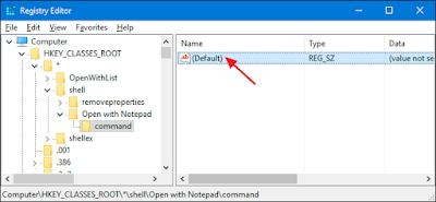 Cara menambahkan open with notepad di menu klik kanan windows-6