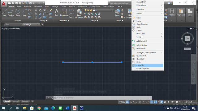 Tutorial Cara untuk Menghitung atau Mengetahui Panjang Garis di AutoCAD