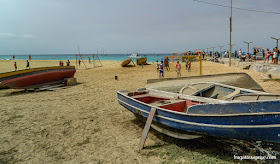 Barcos na Praia de Santa Maria, Ilha do Sal