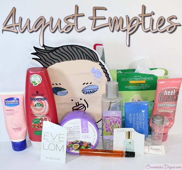Here are the beauty products I emptied in August 2015 and for my quick impressions about each.