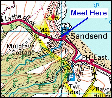 Map of the Sandsend area