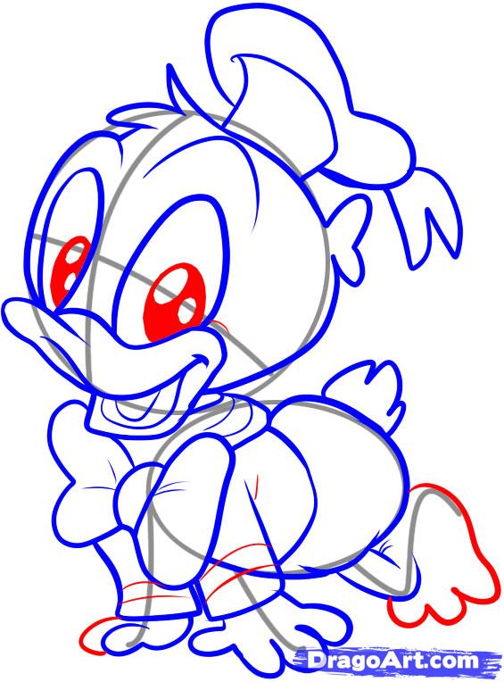 Donald Duck Baby Coloring Pages to Print title=