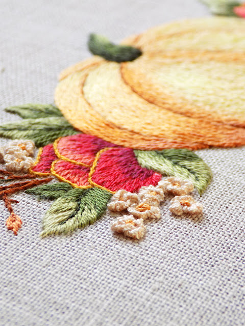 Pumpkin hand embroidery tutorial