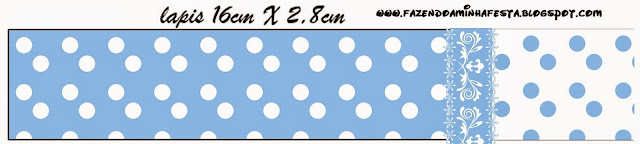 Light Blue with White Polka Dots Free Printable Labels.