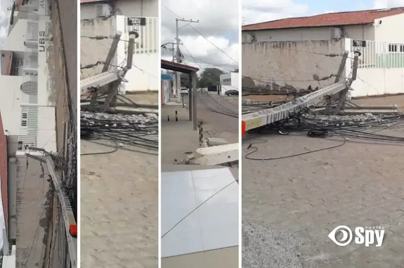 Poste cai e deixa rede elétrica energizada no chão em Juazeiro (BA), relatam moradores; Coelba emite nota [vídeo]