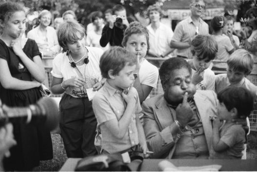 Dizzy Gillespie and friends, jazz festival, Nice, France, c.1981 photo by Milt Hinton, (The Milton J. Hinton Photographic Collection).jpg