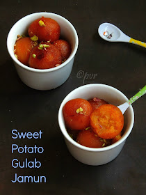 Ranga Aloo-r Pantua,Shakarkandi Gulab Jamun, Sweet potato Jamun