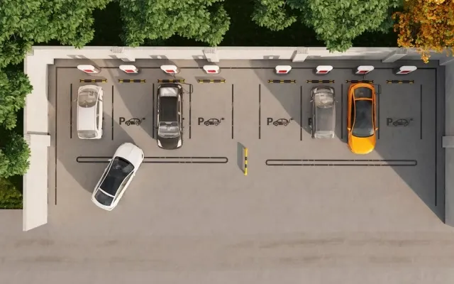 Electric car charging station