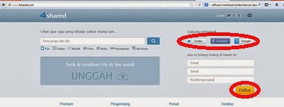 4shared menu untuk register