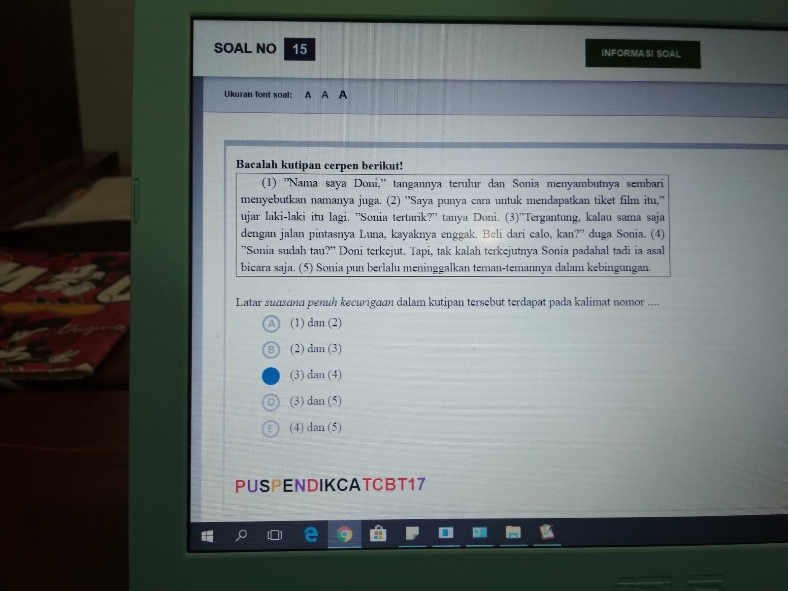 SOAL UNBK BAHASA INDONESIA 2018 Diposting 12th March 2018 oleh asman S S