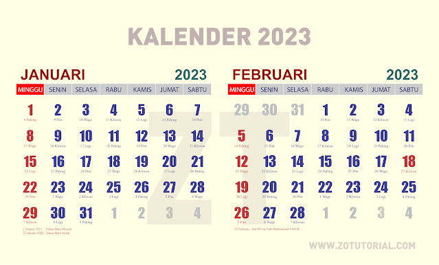 Download Kalender 2023 Format CDR, Ai, PDF, PNG Gratis
