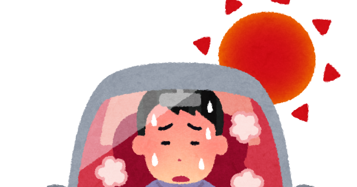 運転中に暑い人のイラスト かわいいフリー素材集 いらすとや