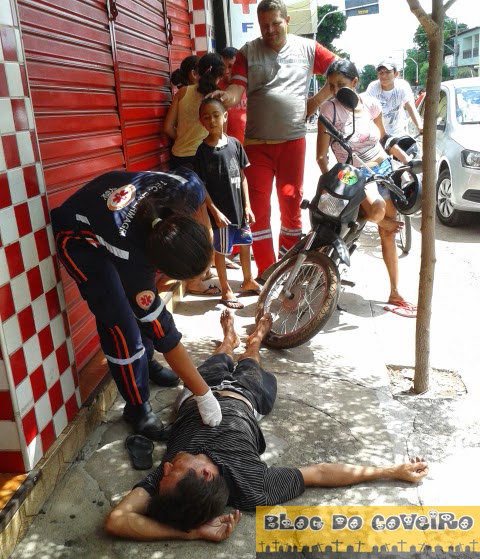 Homem leva susto ao atravessar avenida e por vergonha finge desmaio no centro de Cocal