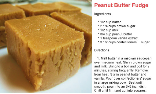 Recipes for peanut butter fudge