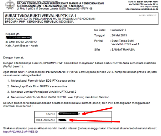 CARA AKTIVASI LOGIN PTK AGAR STATUS NUPTK MENJADI PERMANEN 