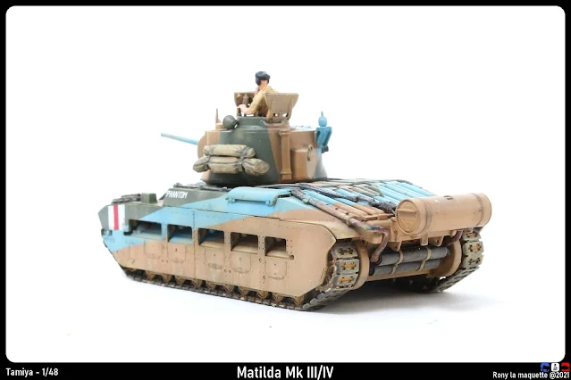 Maquette du char Matilda de Tamiya au 1/48.