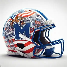Memphis Tigers Patriotic Concept Helmet