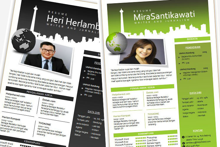 Template CV Kreatif Unik Dan Menarik Format Docx Word Part-3