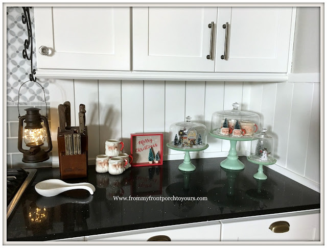 Farmhouse Christmas Kitchen-Cake Stands-Vinatge-From My Front Porch To Yours