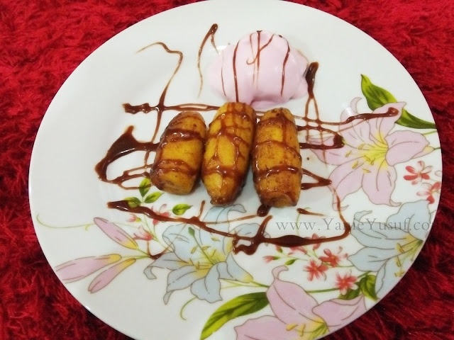 pisang, goreng, coklat, pisang coklat, pisang goreng