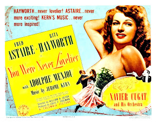 YOU WERE NEVER LOVELIER. Title Lobby Card: 36 x 28 cms. Estados Unidos. BAILANDO NACE EL AMOR. You Were Never Lovelier. 1942. Estados Unidos. Dirección: William A. Seiter. Reparto: Fred Astaire, Rita Hayworth, Adolphe Menjou, Isobel Elsom, Leslie Brooks, Adele Mara, Gus Schilling, Barbara Brown, Douglas Leavitt, Xavier Cugat y su orquesta.