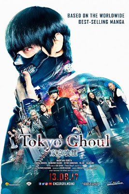 Tokyo Ghoul, Tokyo Guru, Japanese Movie, Filem Jepun, Review Filem Jepun, 2017, Review By Miss Banu, Based On Comic, Genre, Aksi, Sains FIksyen, Pelakon Filem Tokyo Ghoul, Tokyo Ghoul Cast, Masataka Kubota, Fumika Shimizu, Nobuyuki Suzuki, Yo Oizumi, Yu Aoi, Hiyori Sakurada, Kai Ogasawara, Kunio Murai, Shoko Aida, Shunya Shiraishi, Tokyo Ghoul Poster, Suspen, Monster, My Feeling, My Opinion, 