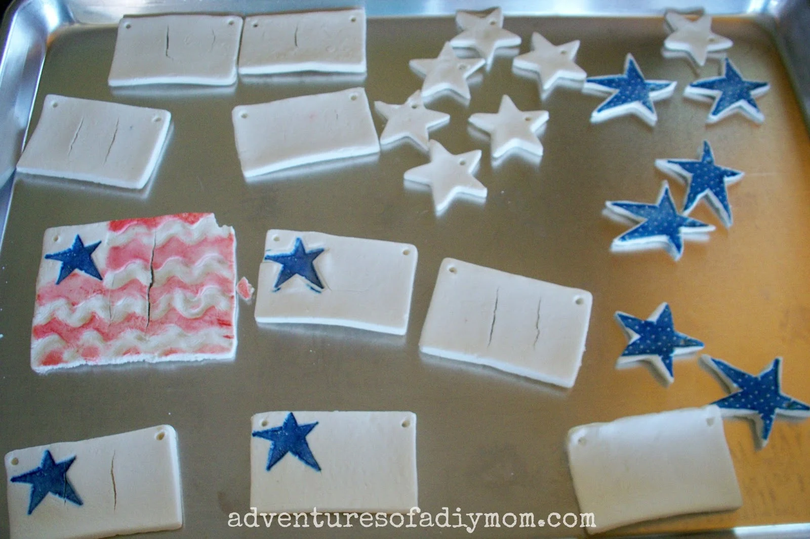 4th Of July Flag Tree with Cornstarch Ornaments