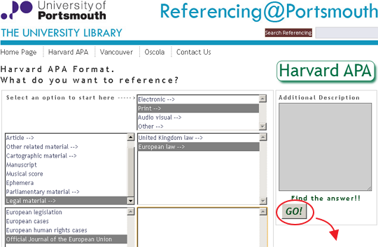 Oscola reference generator