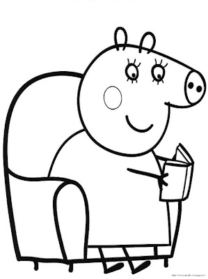 mom pig coloring page