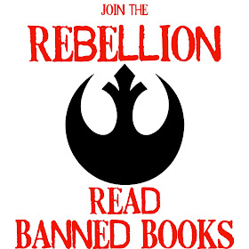 Be a Rebel. Read Banned Books.  Join the Rebellion!  Just a little Star Wars fun to bring awareness to Banned Book Week!  Book lists of kids, children, YA (young adult) teen, and adult books that have all been banned or attempted to be banned.  A lot of classics and powerful books.  Books have power to inspire, educate, teach, change, and unite.  Censorship. Great books. What to read!  Alohamora Open a Book alohamoraopenabook www.alohamoraopenabook.blogspot.com