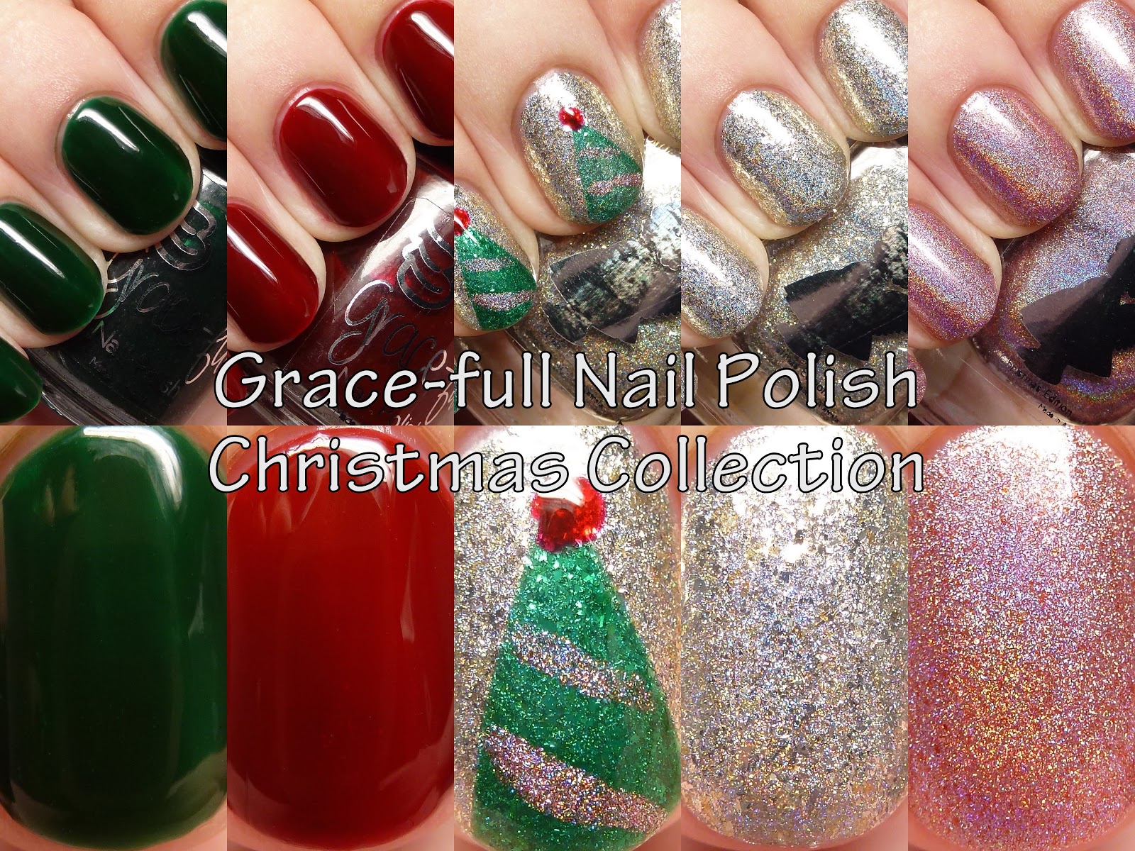 Christmas nails! Found these super cool multichrome gems that shift from red  to green (Natural nails) : r/Nailpolish