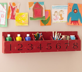 cubby shelf, with numbers
