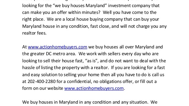 House (season 5) - We Buy Houses Maryland