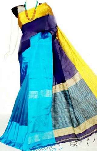 Latest  Bengal cotton silk saree