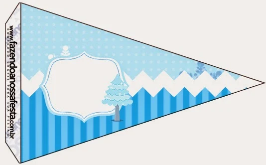 Frozen en Navidad Azul: Imprimibles Gratis para Fiestas. 
