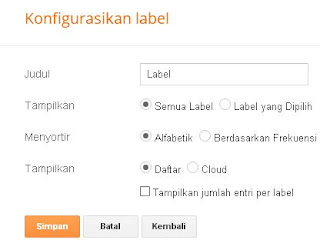 Membuat Label Postingan dan Menampilkan Label di Blog