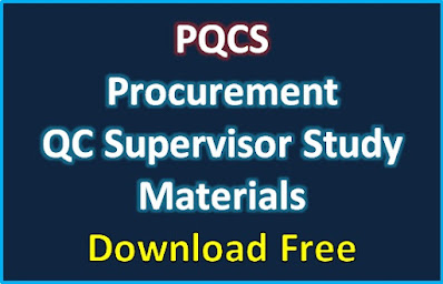 Procurement QC supervisor Study Materials Download Free
