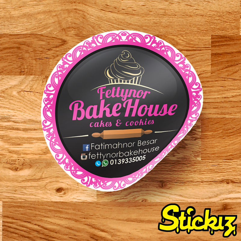 Stickiz Blog Contoh  Design Sticker  Untuk Fettynor Bake House