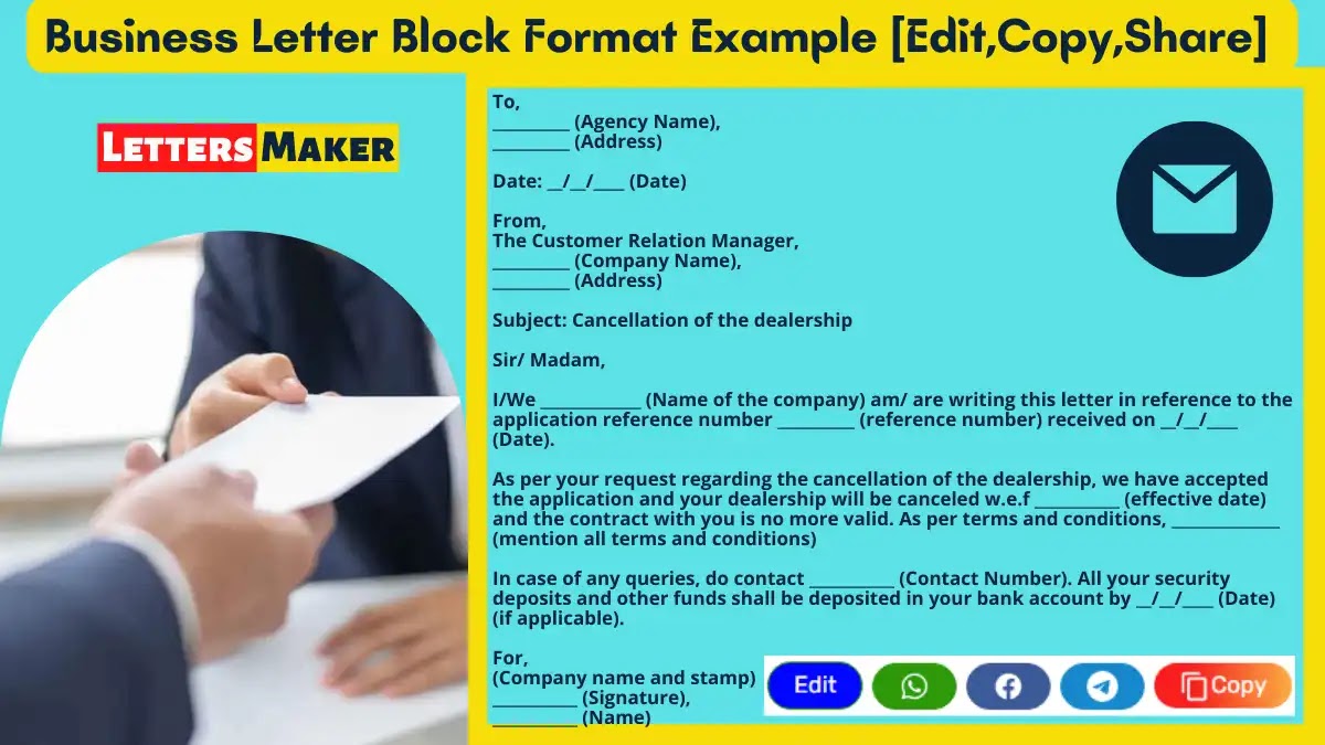 Business Letter Block Format Example [Edit,Copy,Share]