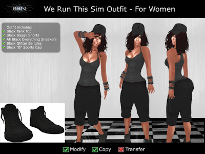 BSN We Run This Sim Outfit for women