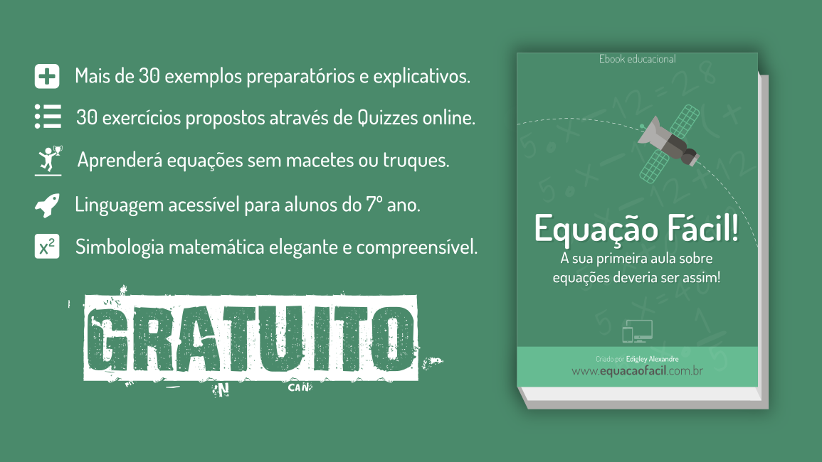 Liberado gratuitamente o e-book sobre equações do 1º grau