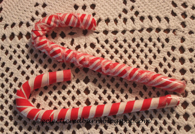 Eclectic Red Barn: Fabric Covered Candy Canes 