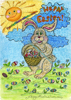 Funny Easter Bunny Cartoon Cards Picture