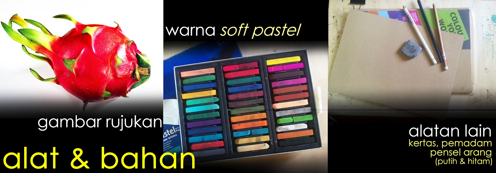 Art Addict Club Jom Soft Pastel Buah  Naga Langkah demi 