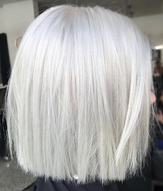 short hairstyles for white hair